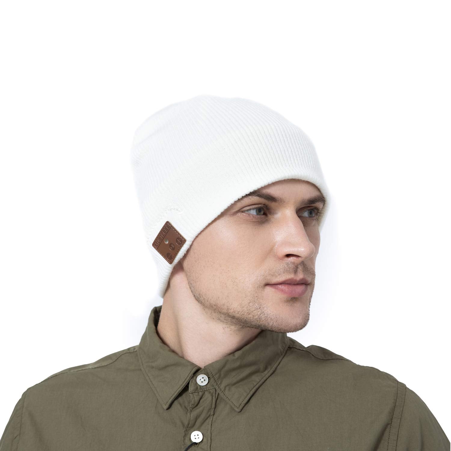 beanie Bluetooth, MUSICBEE Bluetooth V5.2 Wireless Knit Winter Cap, 24 Hour Play - beanie Official Product View 6