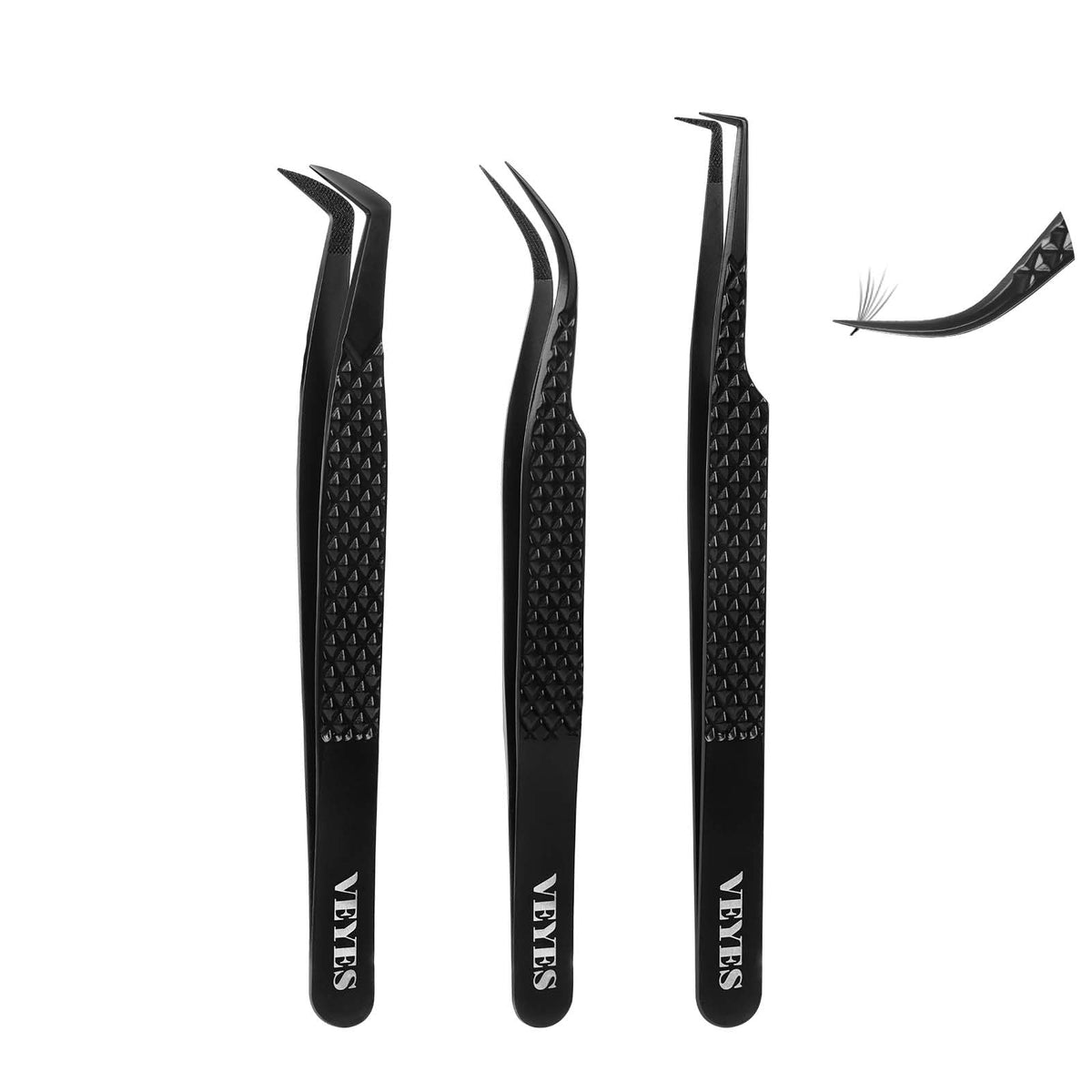 VEYES INC Lash Tweezers for Eyelash Extensions Fiber Tip - VEYES INC Official Imagery - 2