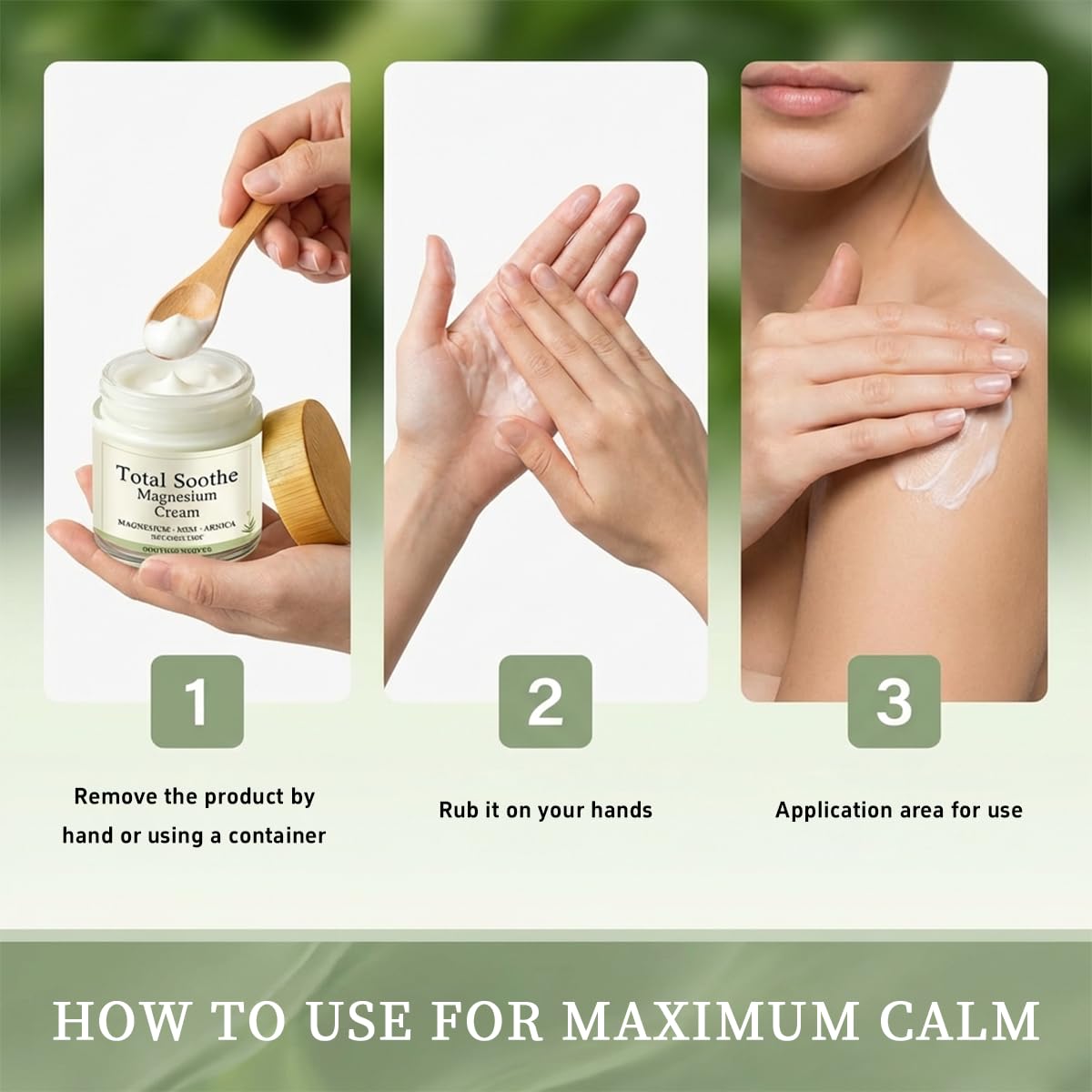 Total Relief Magnesium Cream with MSM and arnica in a 2-pack, mineral supplement for muscle relief and soothing skin care.