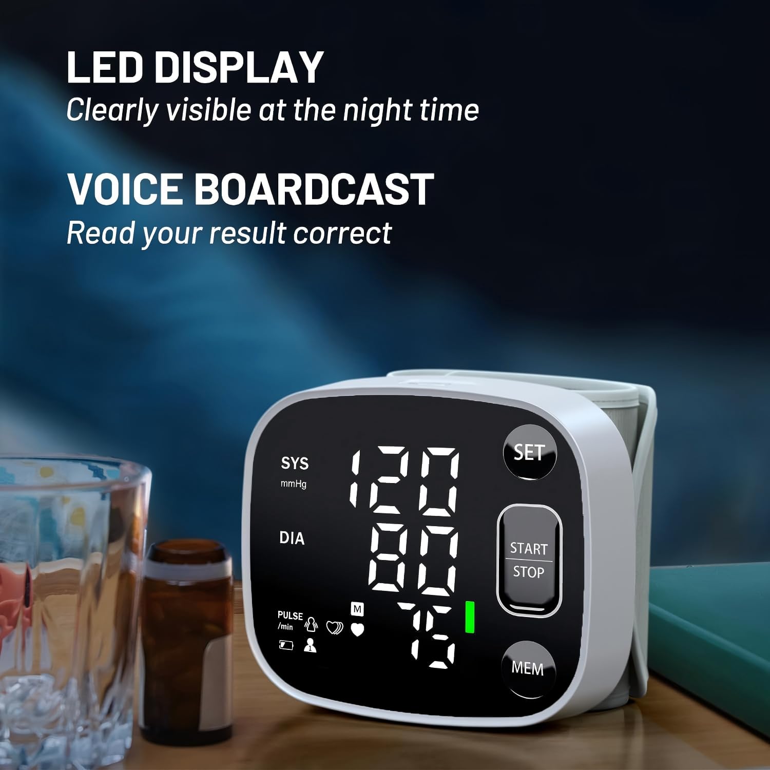 Oklar Wrist Blood Pressure Monitor – FDA Cleared