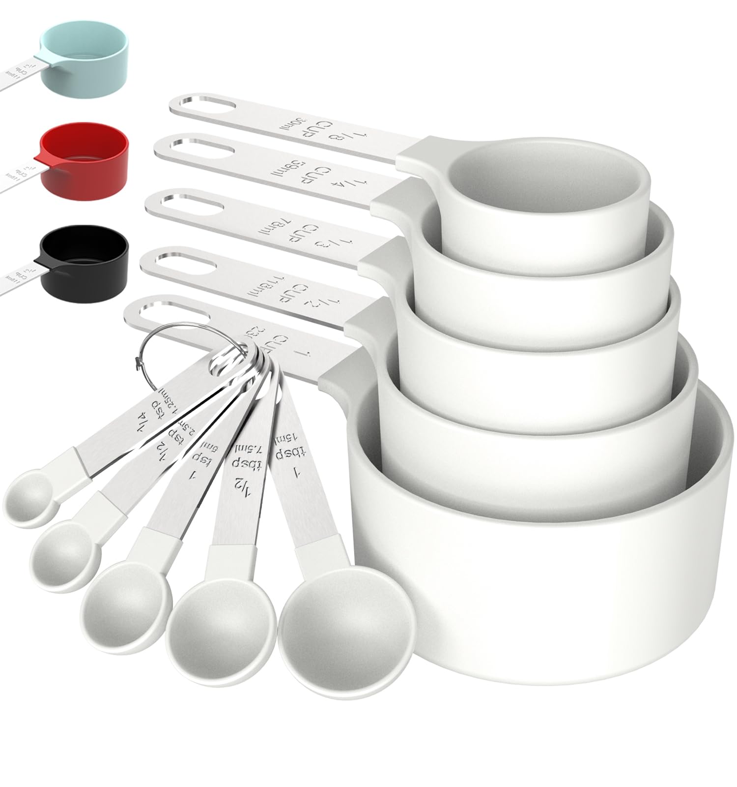 TILUCK Measuring Cups & Spoons Set, Stackable Cups and Spoons by TILUCK - Angle View 8