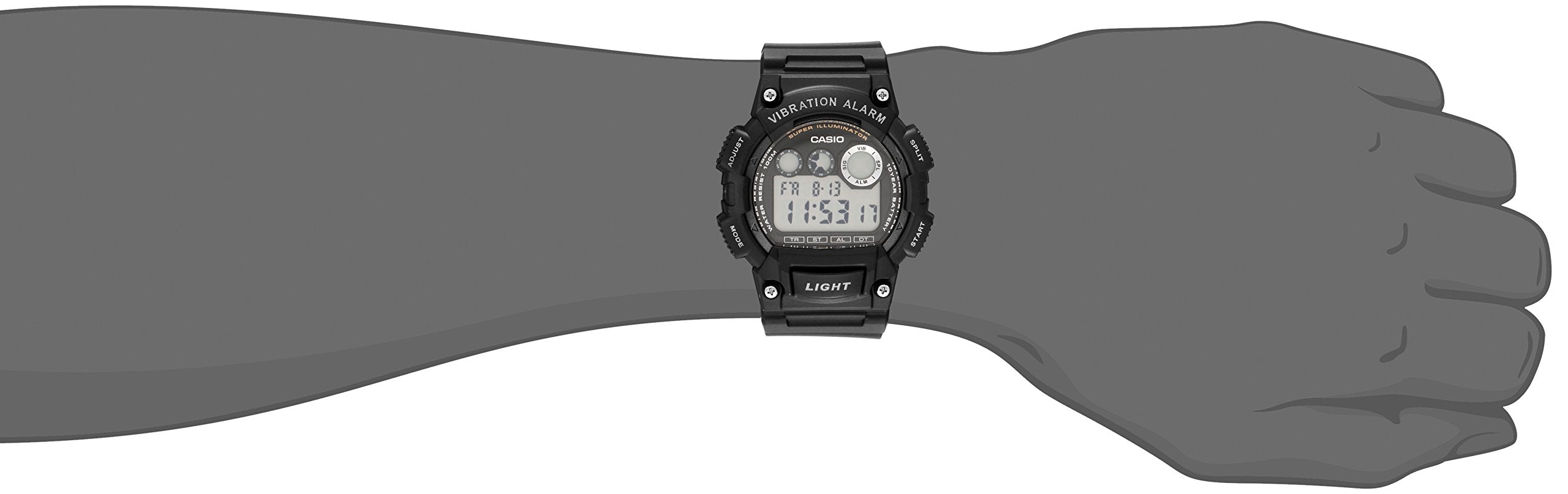 Casio W735H Series | Men’s Digital Watch | 1/100 SEC Stopwatch | Count - View 2