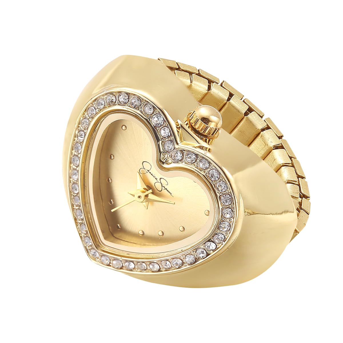 Jessica Simpson Women s Silver Adjustable Ring Watch Crystal - Jessica Simpson Official Imagery - 1