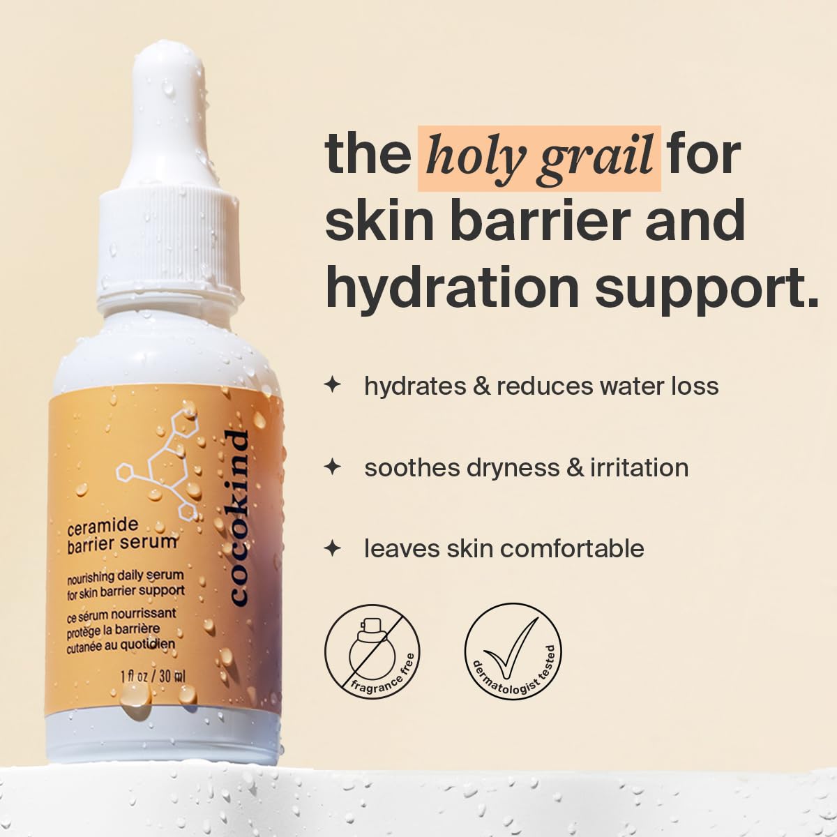 Cocokind Ceramide Barrier Serum More Hydrating Than - Cocokind Official Imagery - 3