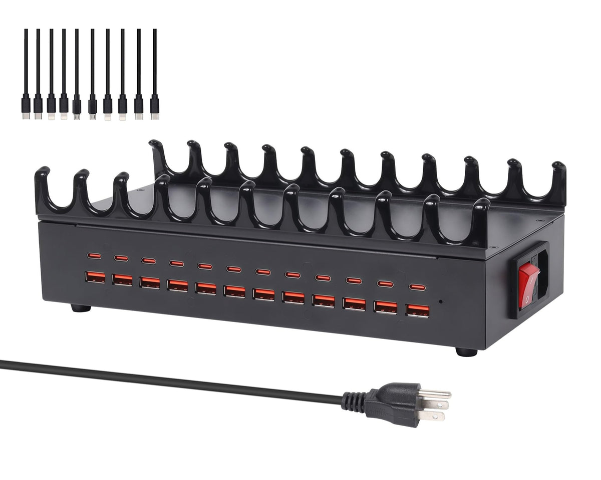 24 Ports 300W Charging Station for Multiple Devices with 10 - Yoodarmx Official Imagery - 2