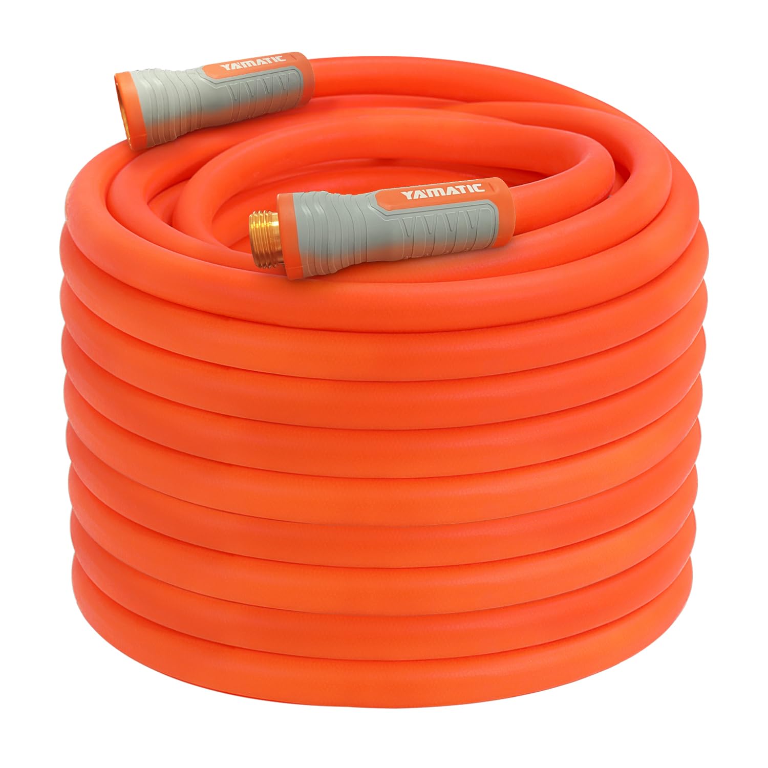 YAMATIC Flexible Garden Hose 5/8"x100ft, 360° Swivel Handle, Burs - YAMATIC Official Product View 1
