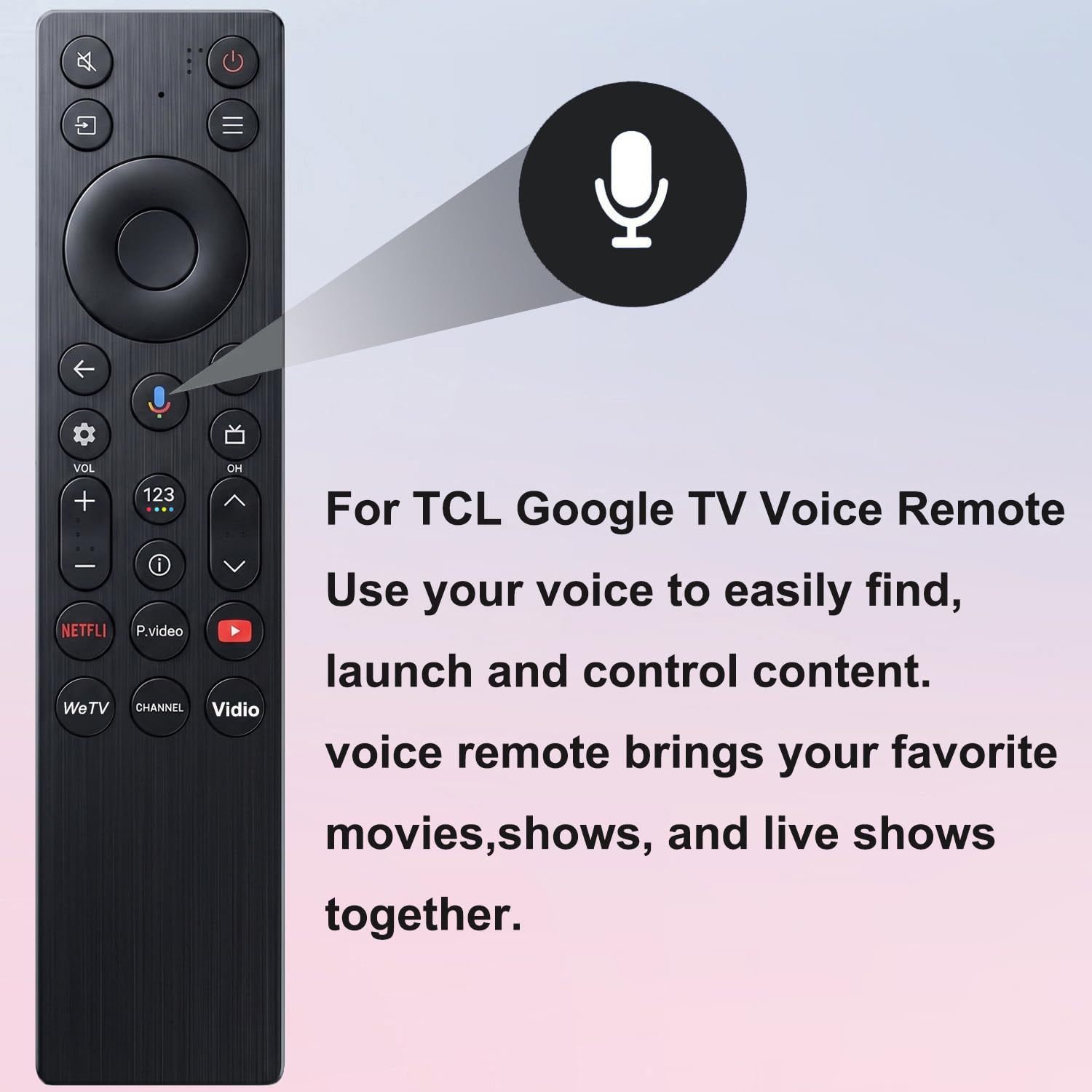 VEPRAG New Voice Remote Control for TCL TV Remote,for TCL Google - VEPRAG Official Product View 2