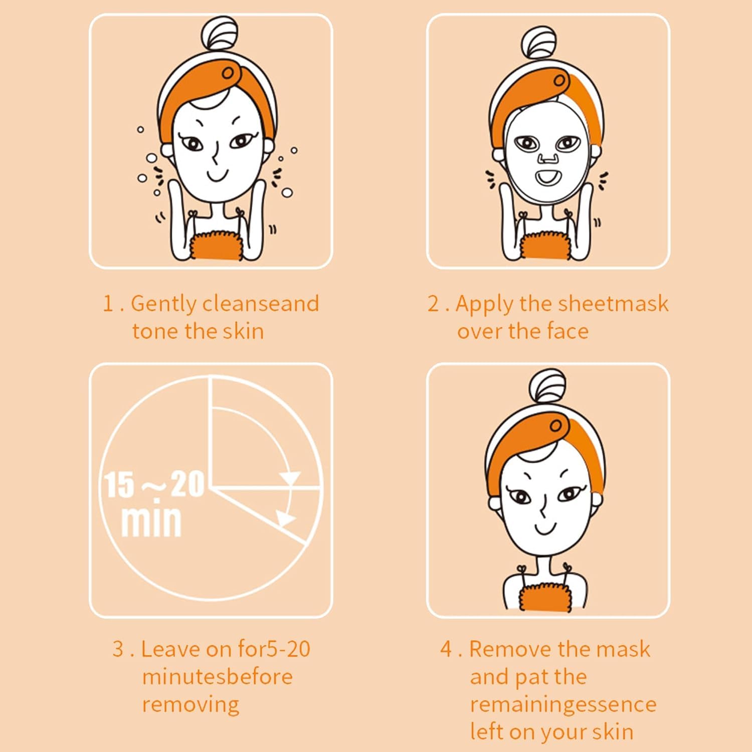 Face Mask Skin Care， Nourishing Spa Facial Masks for Girls Women - Meleell