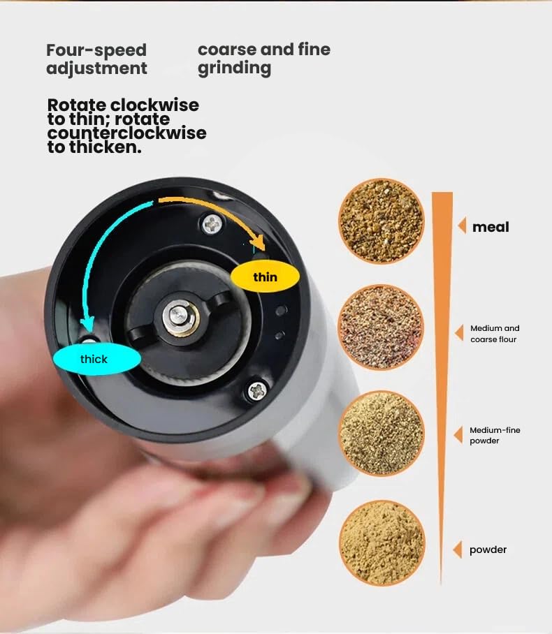 Electric Salt and Pepper Grinder Set, Ceramic - Product Imagery