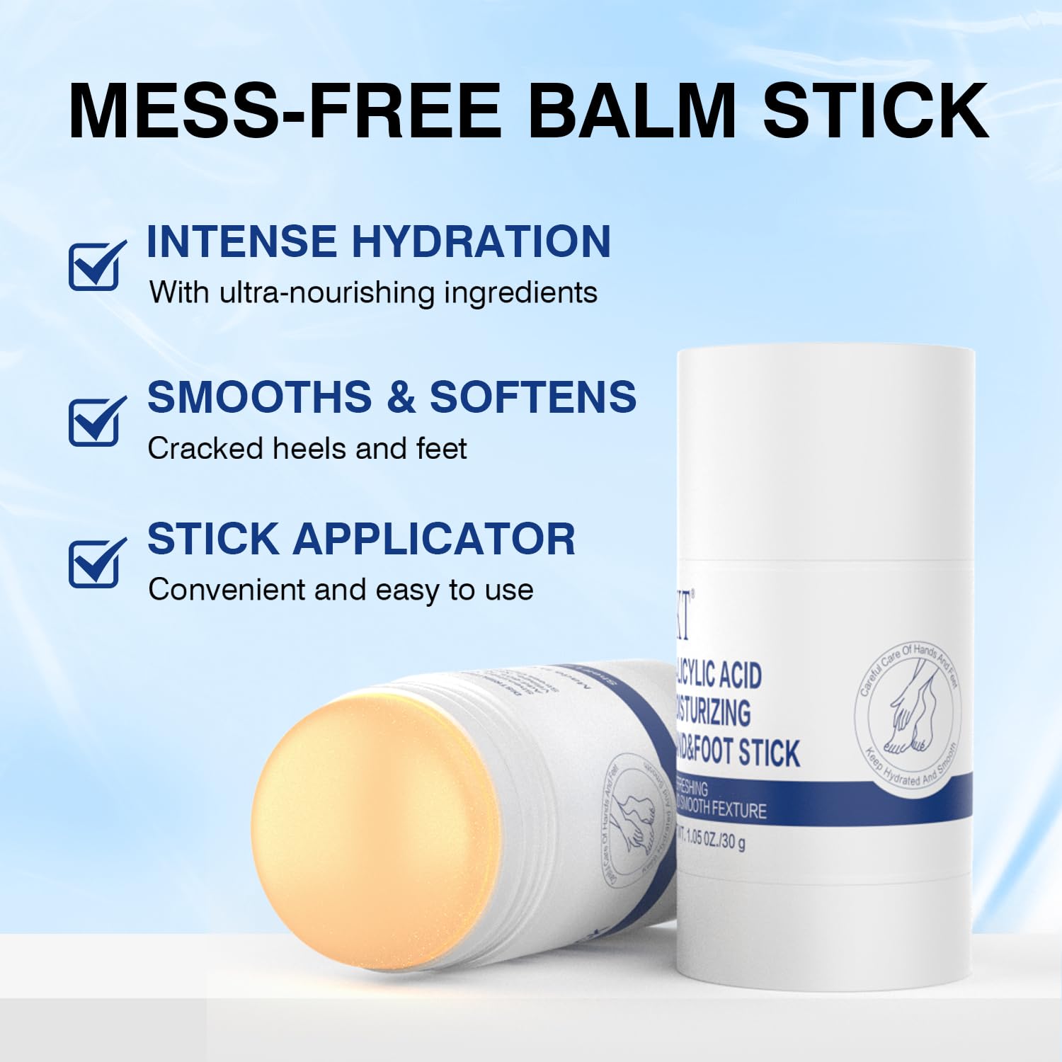 PasaRose Heel Crack Care & Moisturizing Set, Includes a pair of moisturizing heel socks and a professional heel repair stick. deeply treats dry and cracked feet