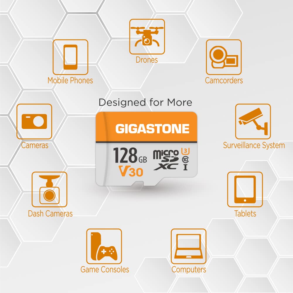 GIGASTONE 128GB Micro SD Card 2 Pack A1 V30 4K Video - Gigastone Official Imagery - 5