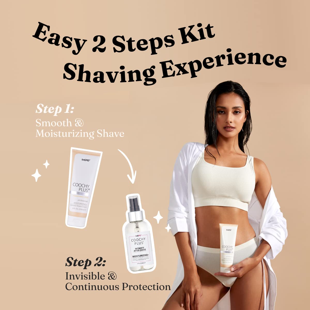 Coochy Plus Fragrance Free Intimate Shaving Cream After - IntiMD Official Imagery - 3