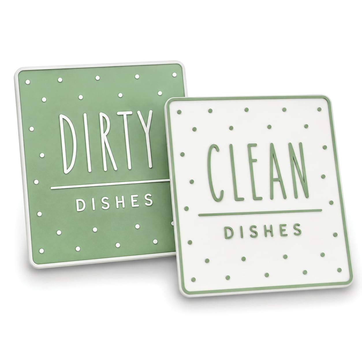Clean Dirty Magnet for Dishwasher Sign, Dotted Kitchen Gadget, - Product Imagery