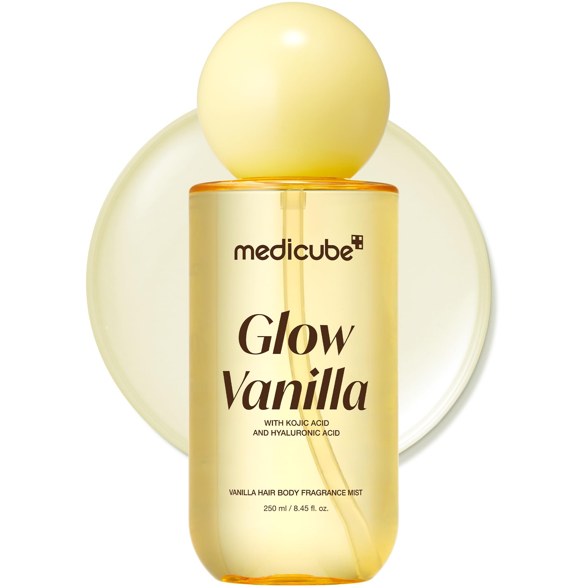 medicube Glow Vanilla Hair & Body Fragrance Mist, 8.45 fl.oz - Product Imagery