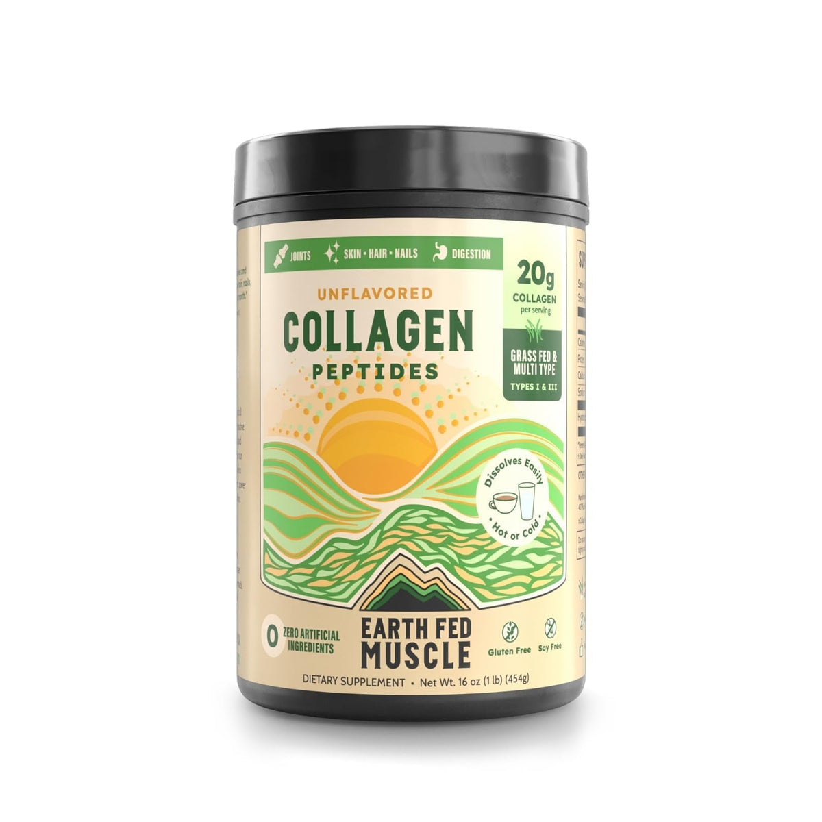 Earth Fed Muscle Collagen Peptides Unflavored 23 Servings - Earth Fed Muscle Official Imagery - 2