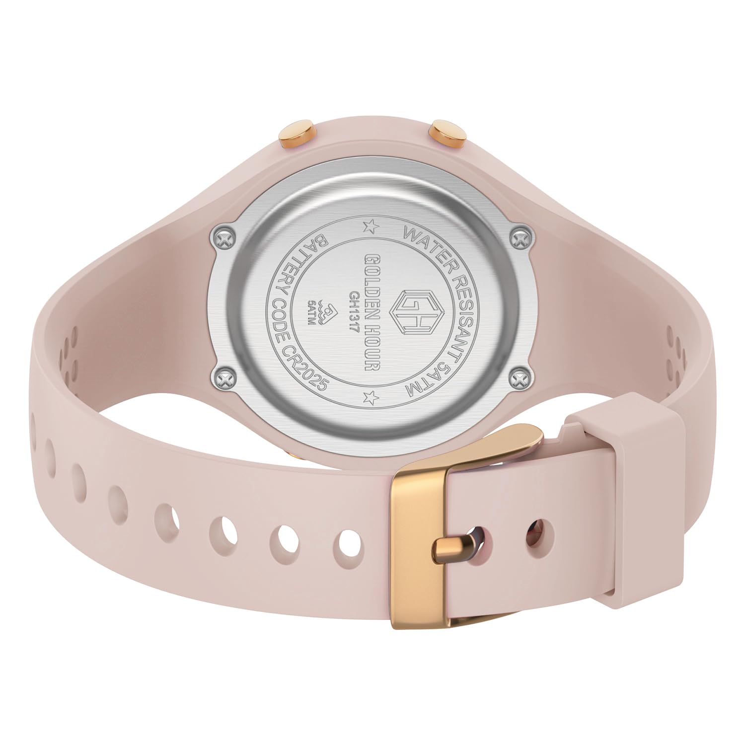 GOLDEN HOUR Waterproof Sport Women's Digital Chronograph Silicone Stra - View 2