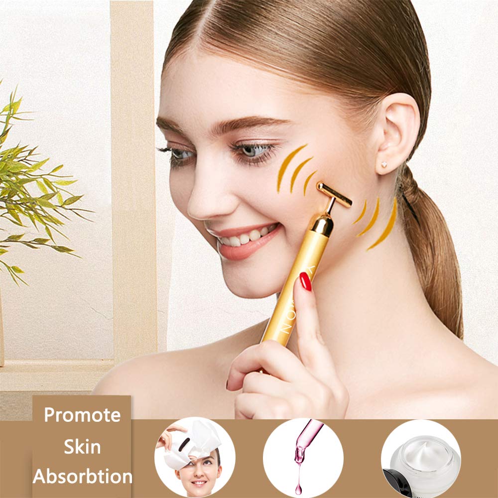 Yeamon 2 in 1 Face Massager Golden Facial Electric 3D Roller - Yeamon Official Imagery - 5