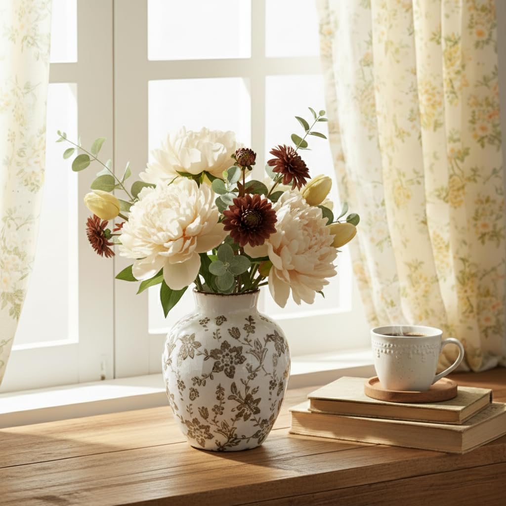 SIDUCAL Ceramic Vintage Vase 5 83 Inch Retro Ice Cracked - SIDUCAL Official Imagery - 6