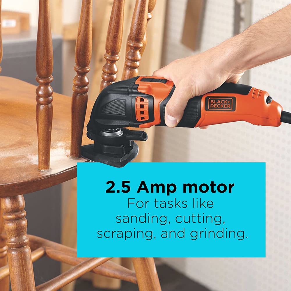 BLACK DECKER Oscillating Multi Tool Variable Speed 2 5 Amp - Premium Selection Official Imagery - 4