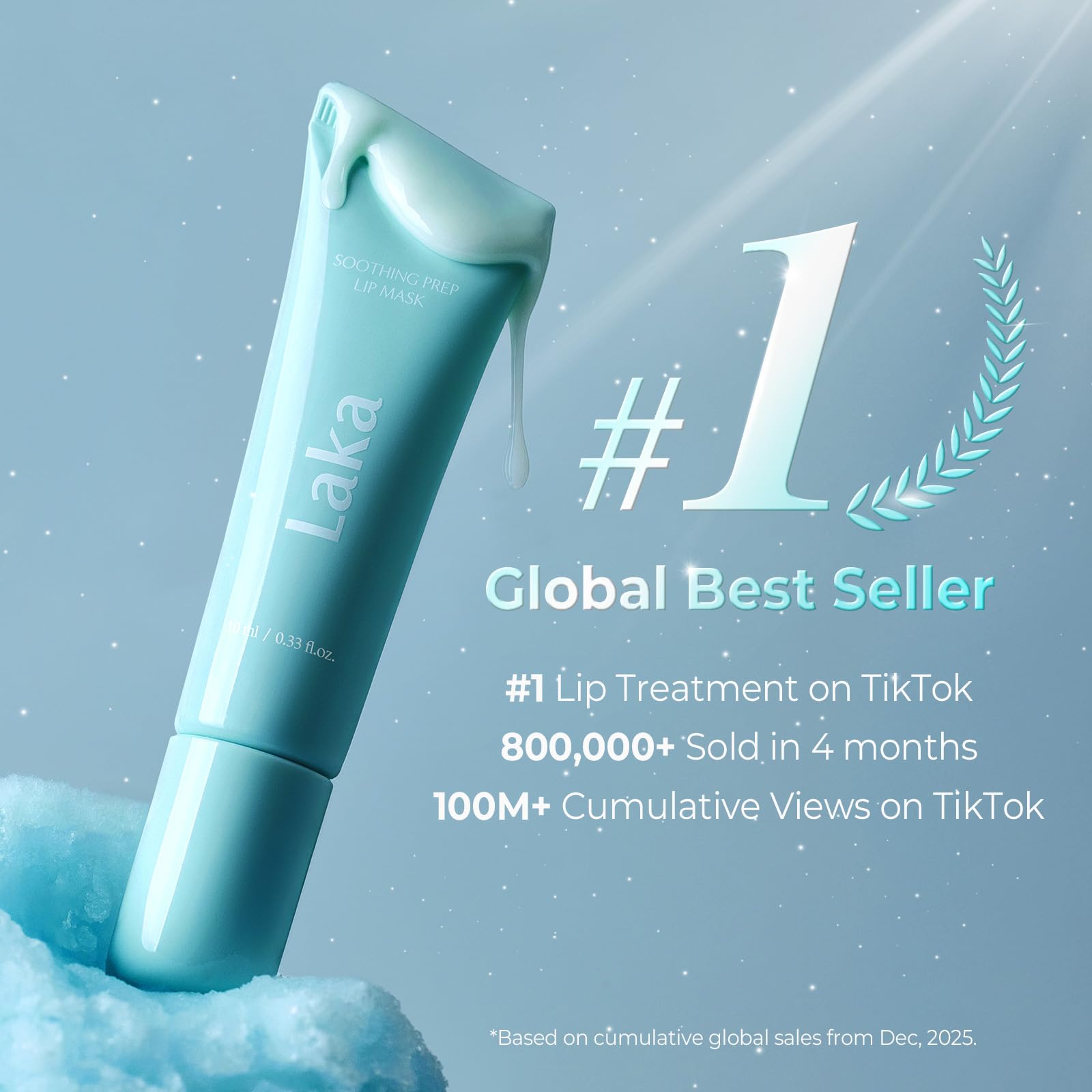 Laka Soothing Prep Lip Mask | Gentle Peel-Off Lip Mask for Dead Skin & Flakes | Cooling Korean Lip Care for Makeup Prep | K-Beauty 0.33 fl.oz - Laka Official Product View 3