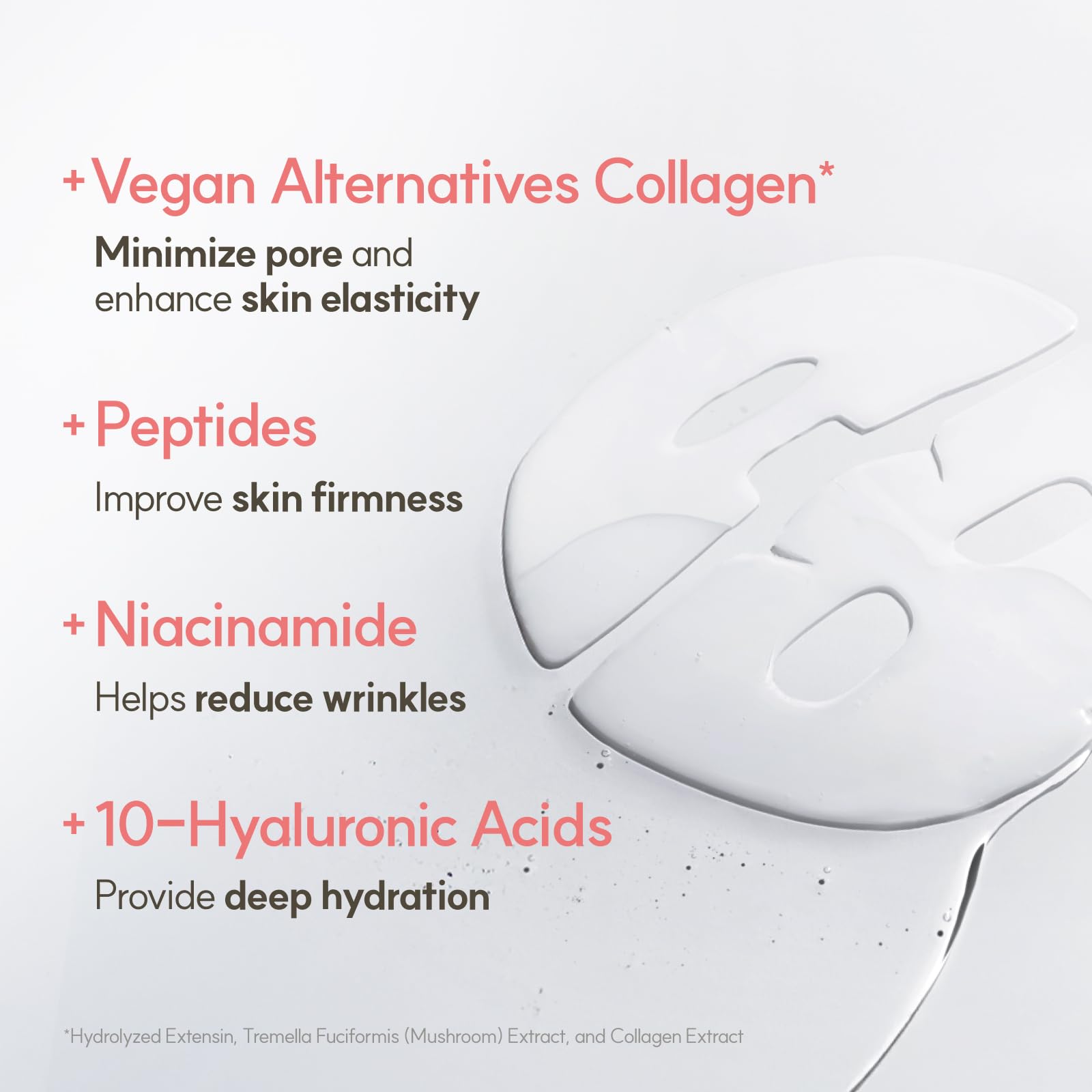 THE FACE SHOP Original Vegan Collagen Face Mask, Korean Glass Skin Ess - View 5