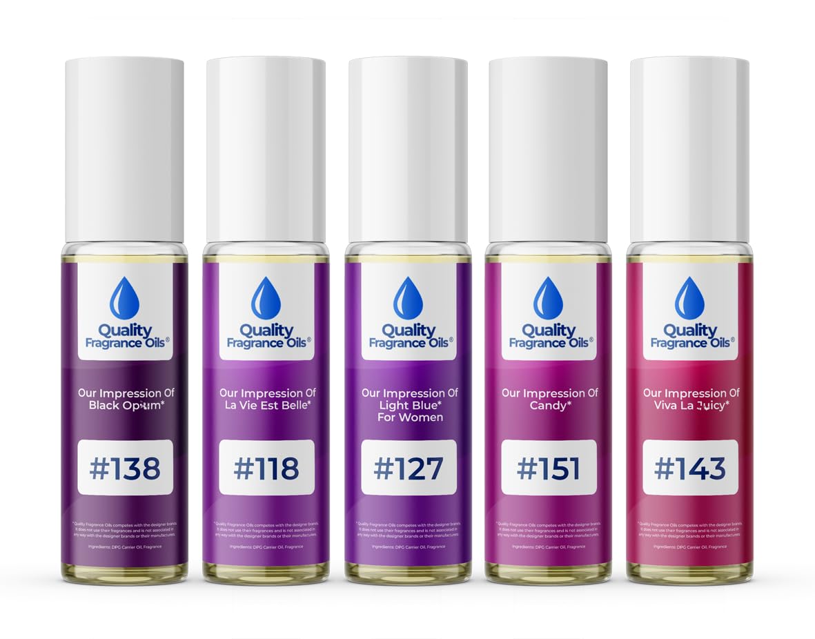Quality Fragrance Oils' Women's Top 5 Perfume Oil Impressions - Product Imagery