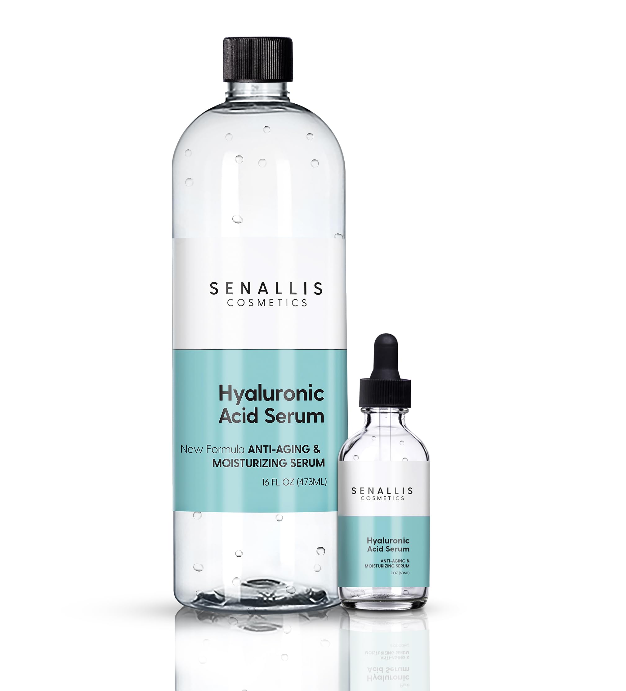 SenAllis Cosmetics Hyaluronic Acid Serum 8 fl oz And 2 fl oz, Made From Pure - SenAllis Cosmetics Official Product View 9
