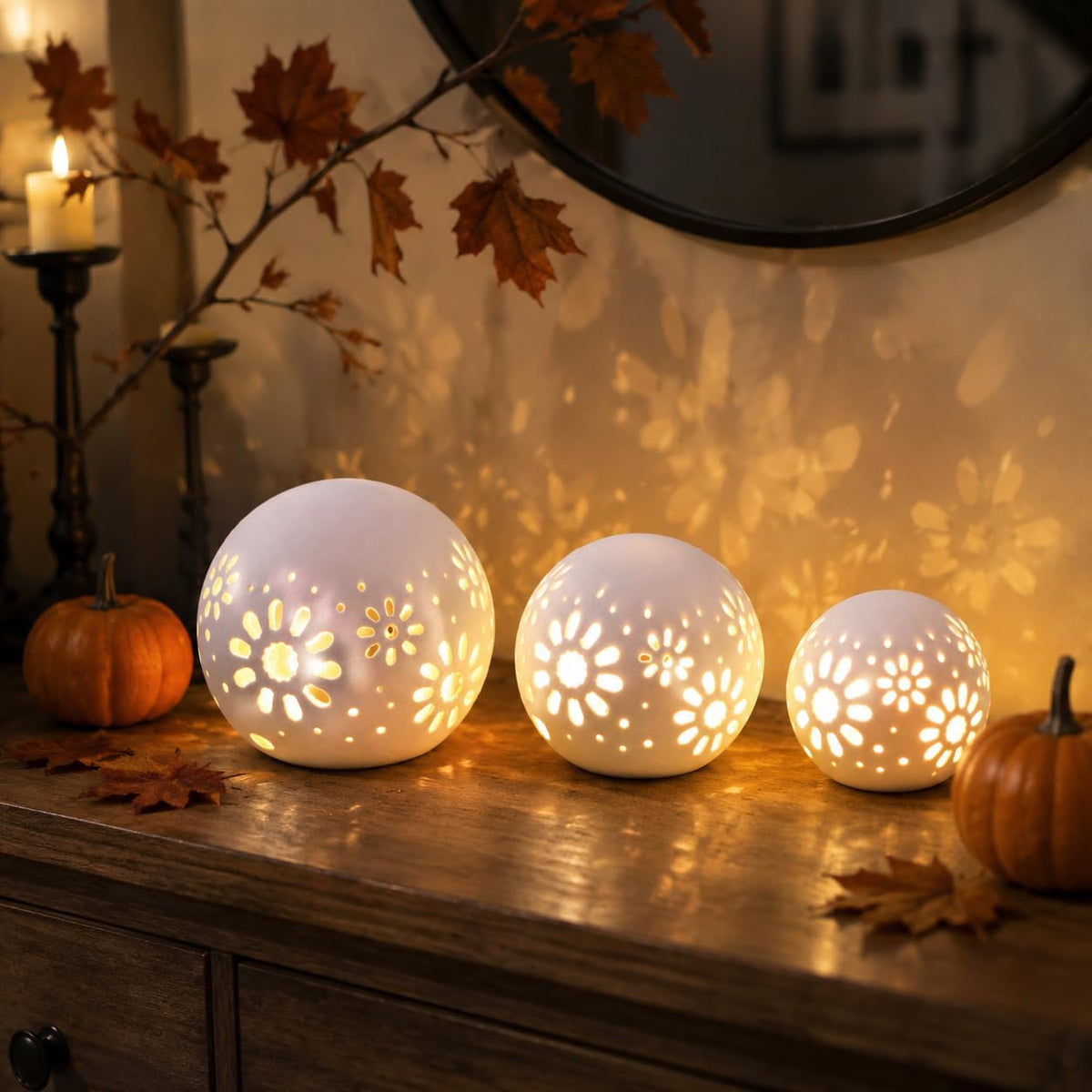 JHY DESIGN Set of 3 Ceramic Decorative Lamp 5 H Battery - JHY DESIGN Official Imagery - 5