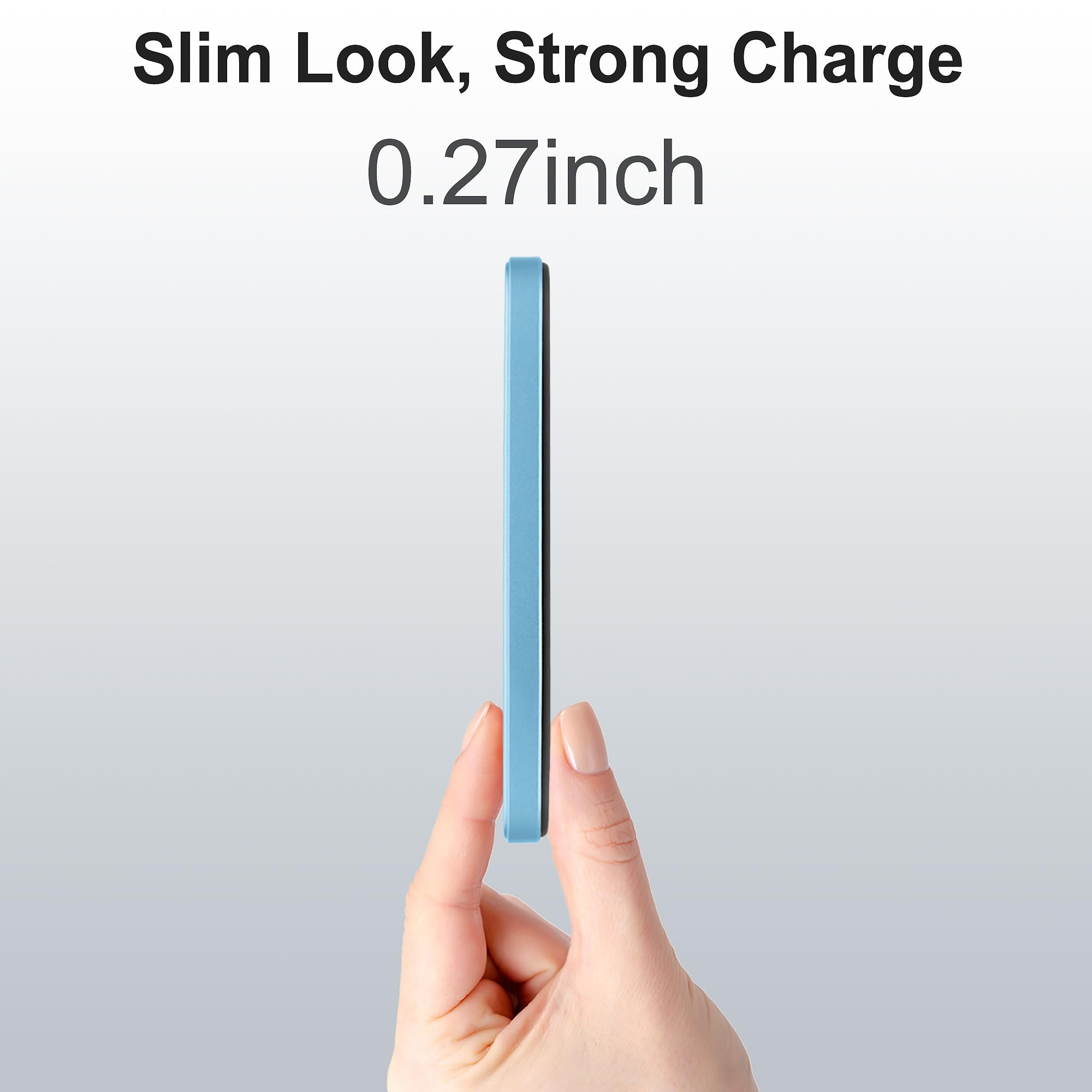 VONUV Magnetic Portable Charger 5000mAh, 15W Ultra Slim Wireless Portable Charge - VONUV Official Product View 4