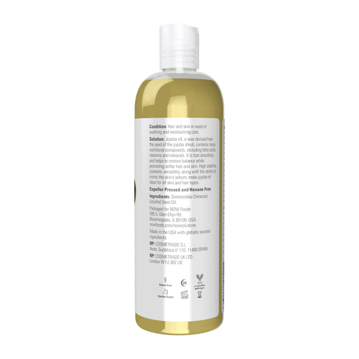 NOW Foods Solutions Jojoba Oil 100 Pure Moisturizing Multi - NOW Official Imagery - 3