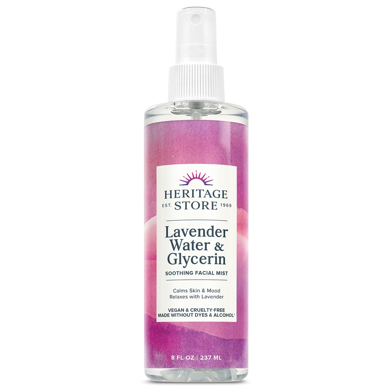 HERITAGE STORE Lavender Flower Water & Glycerine Benefits Skin, Hair & More Aromatherapy Mist Spray 8 oz - HERITAGE Official Product View 2