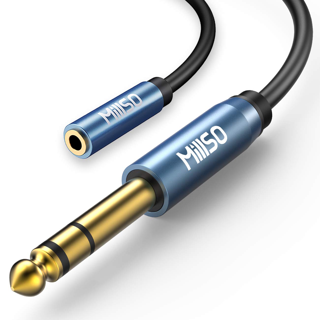 MillSO 1/4 to 3.5mm Headphone Adapter 6.6 FT TRS 1/4 Male to 1/8 by MillSO - Angle View 10
