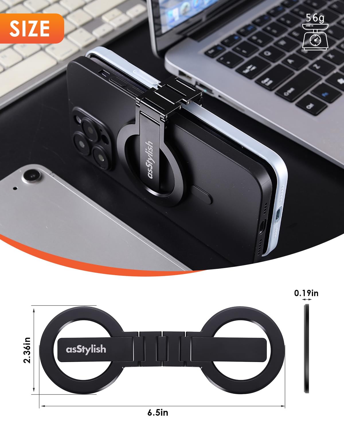 Twins Carry Magnetic Dual Phone Holder for iPhone Android - asStylish Official Imagery - 3