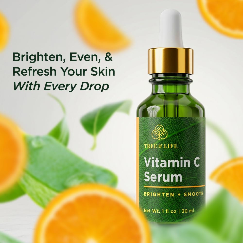 Tree of Life Vitamin C Serum for Face, Dark Spots Remover Face Oil, 1 Fl Oz - Tree of Life Official Product View 3
