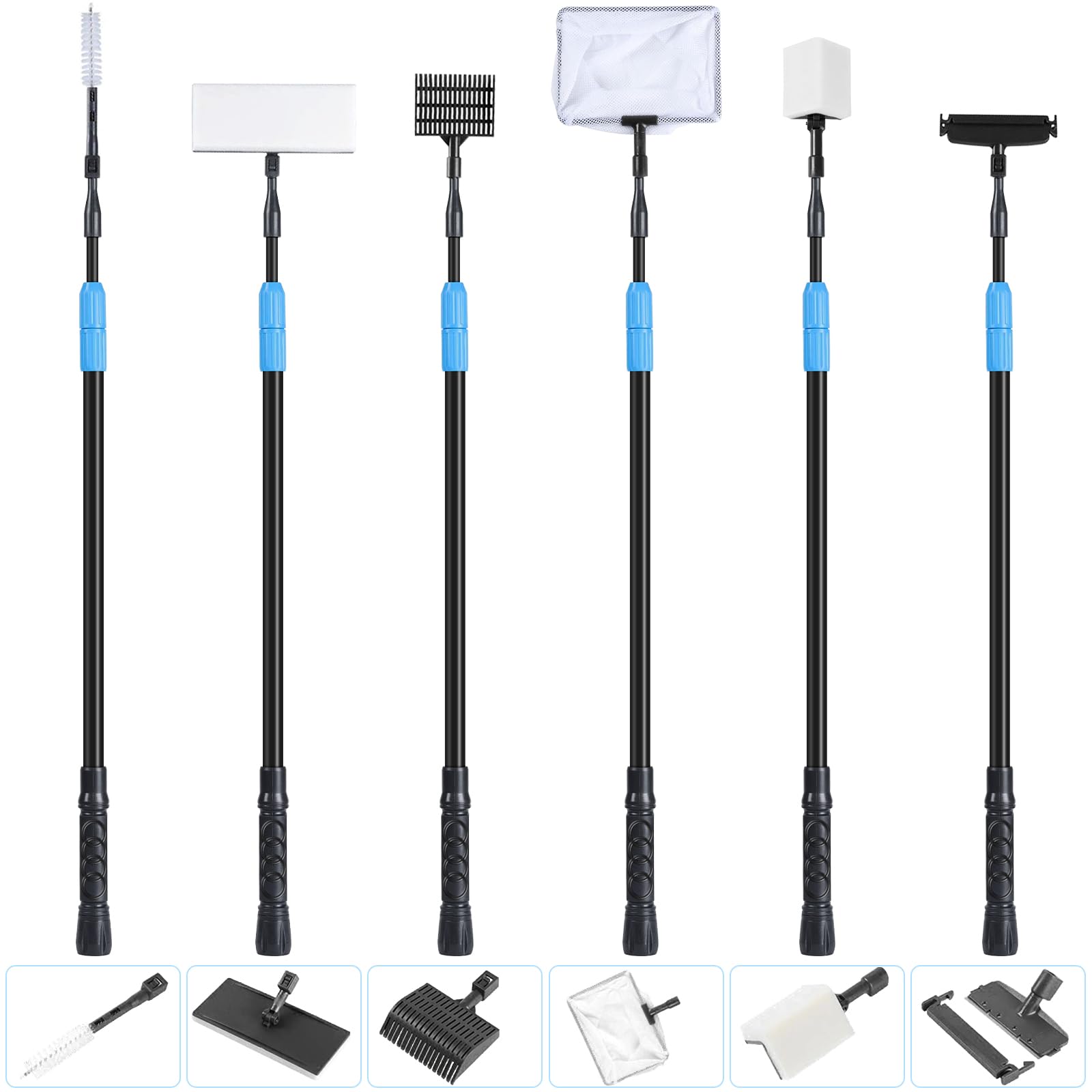 AquaMiracle 6 in 1 Aquarium Cleaning Tool Kit Fish Tank Cleaning - AquaMiracle Official Product View 1
