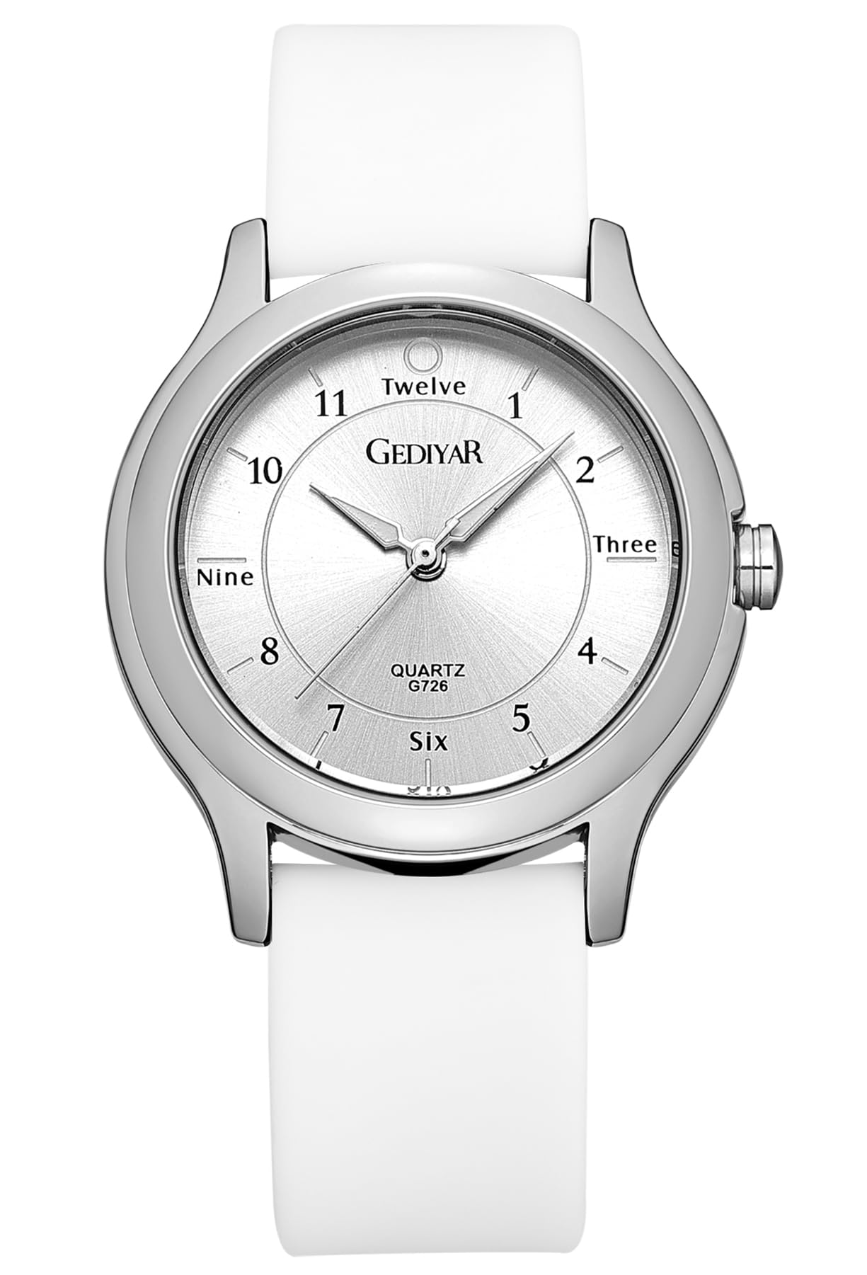 Waterproof Women's Nursing Wrist Watch, Easy Read Dial, Rubber - Product Imagery