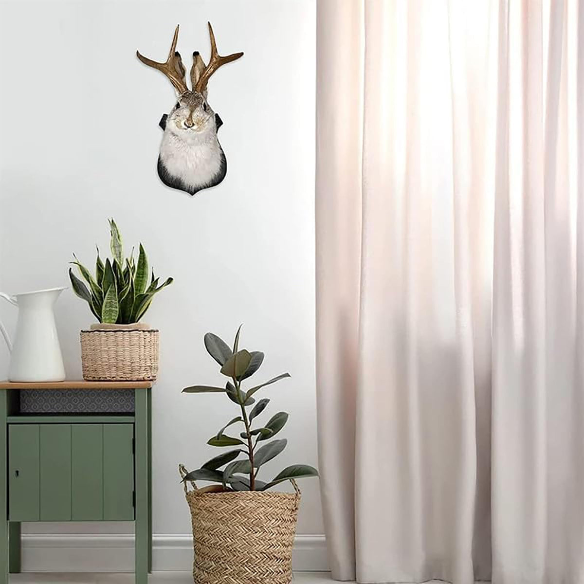 HSOSK Jackalope Mount Jackalope Taxidermy Deer Head Wall - HSOSK Official Imagery - 5
