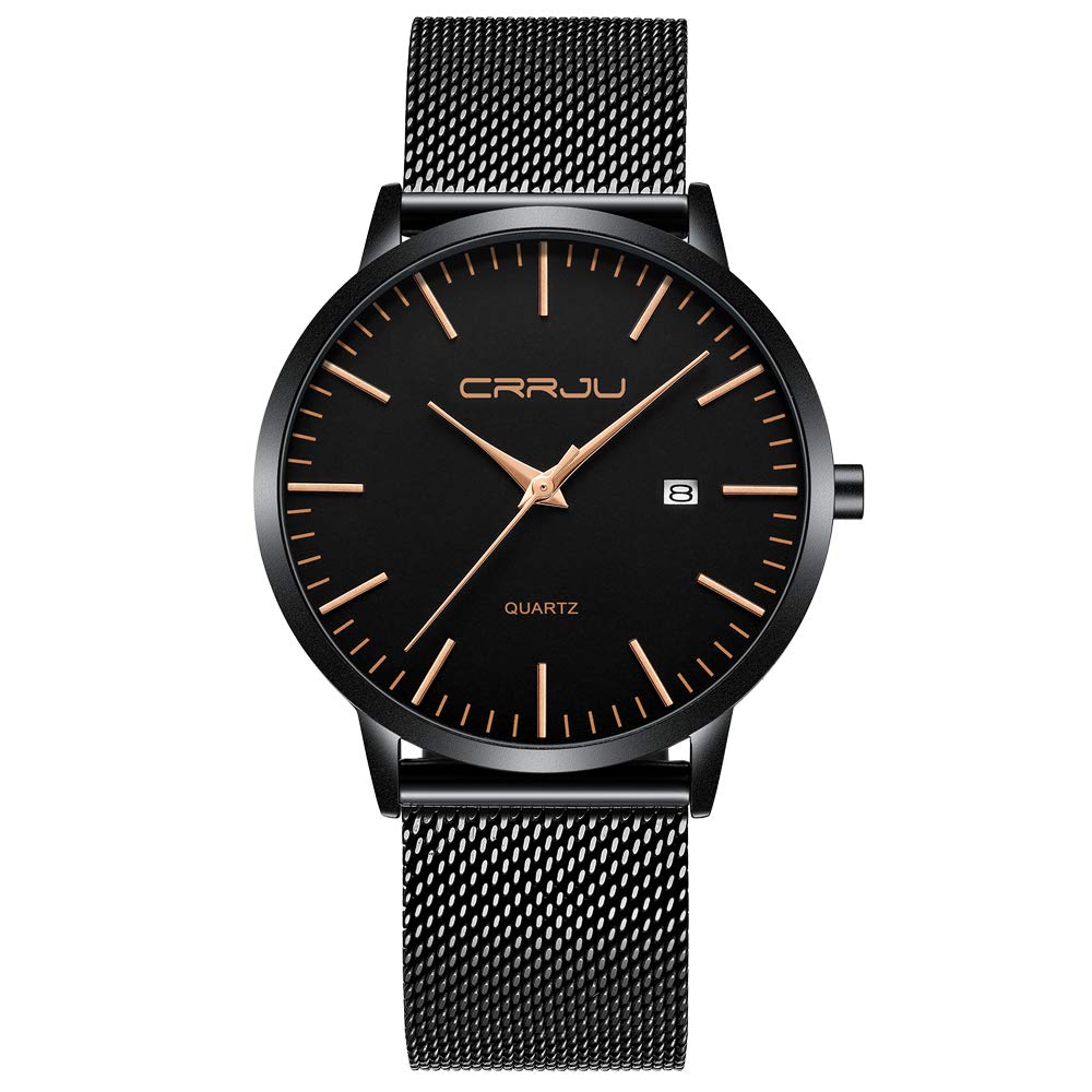 CRRJU Men's Minimalist Casual Luxury Auto Date Watches Fashion - Product Imagery