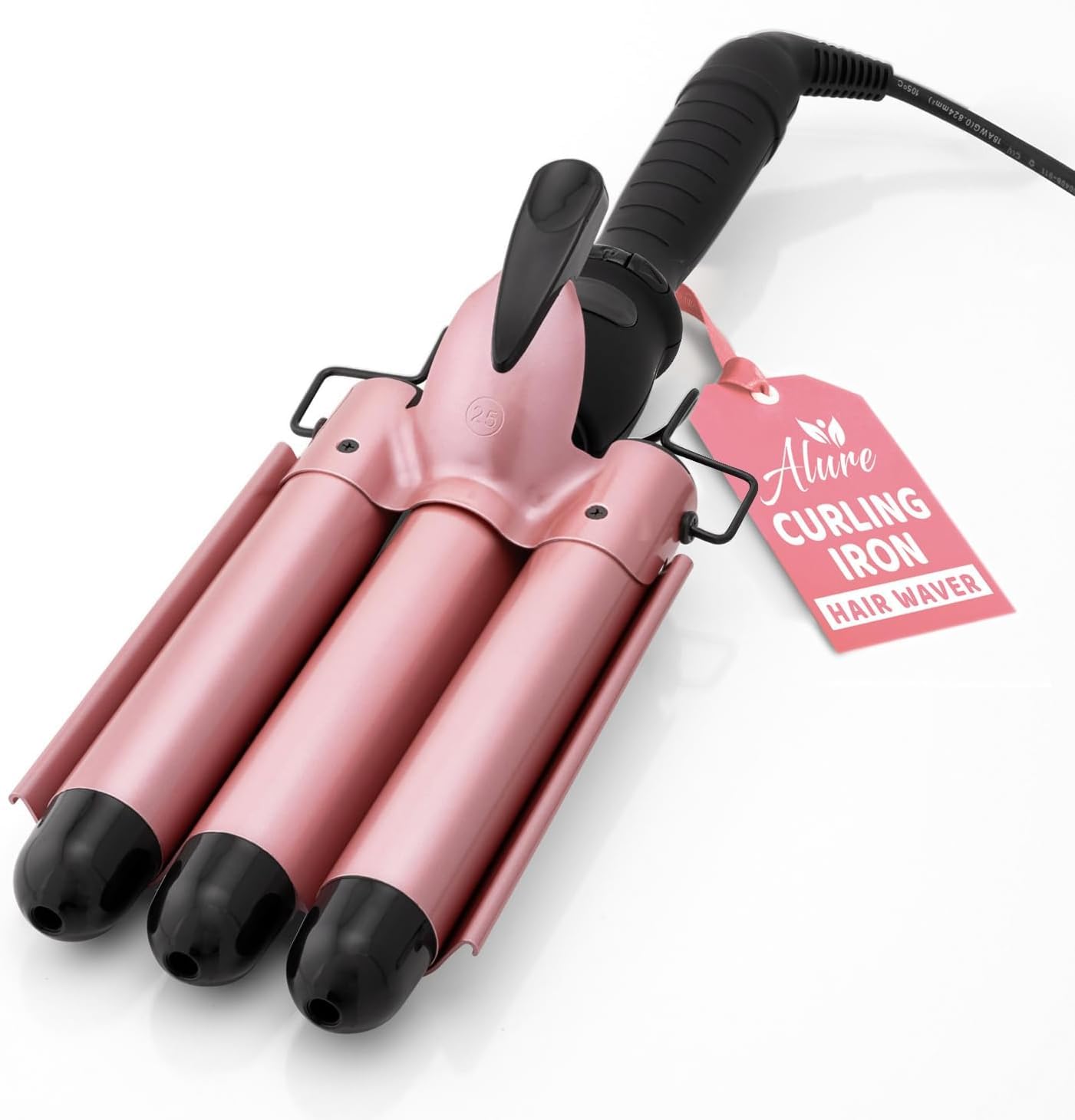 Alure Three Barrel Curling Iron Wand Hair Waver with LCD Temperature D - View 10
