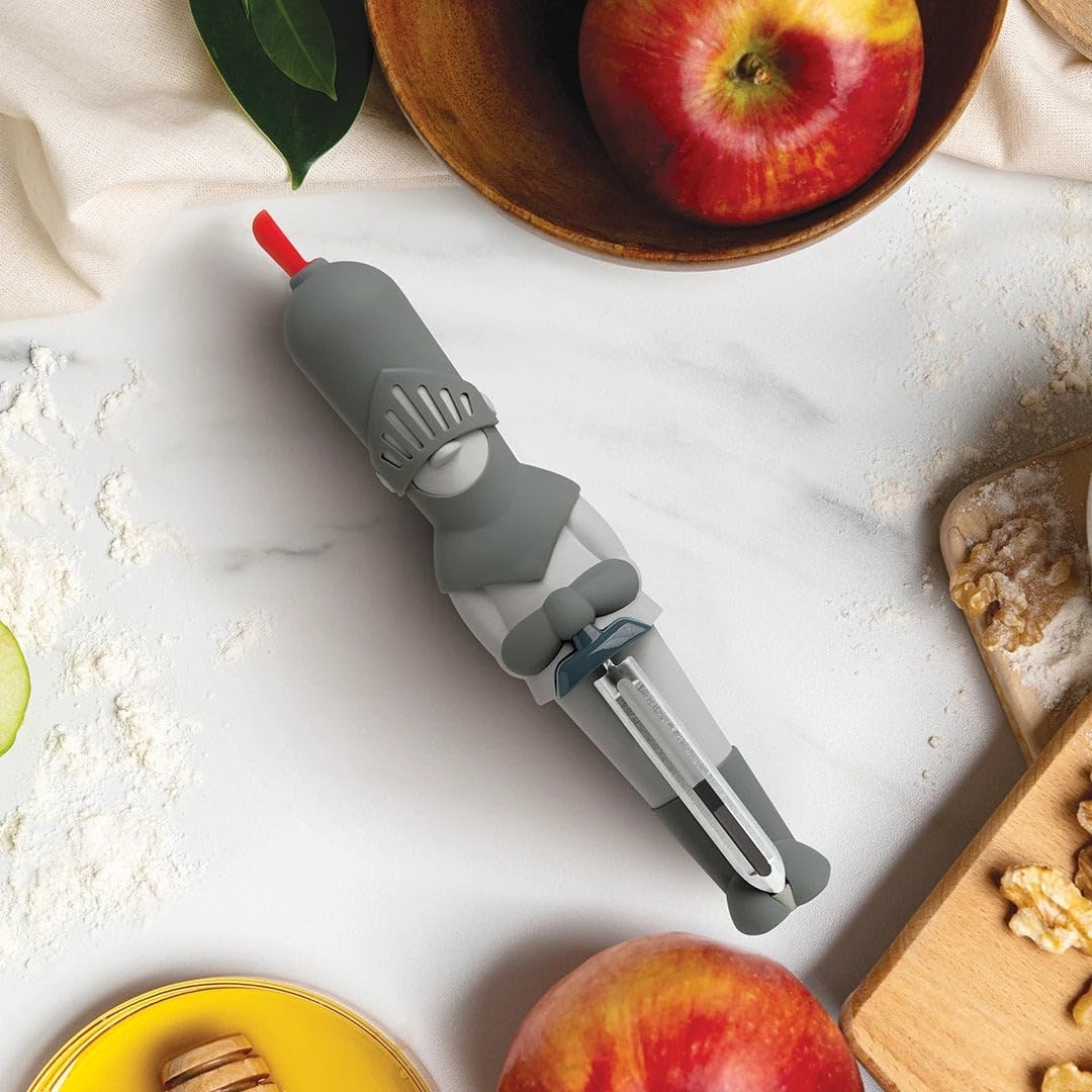 NEW OTOTO Sir Peels A-Lot Medieval Knight Vegetable Peeler - Swivel Ve - View 2