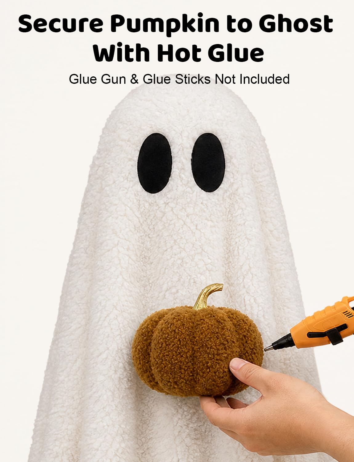 Halloween Decorations Indoor 3 6FT Light Up Sherpa Ghost - ENJOLLY Official Imagery - 5