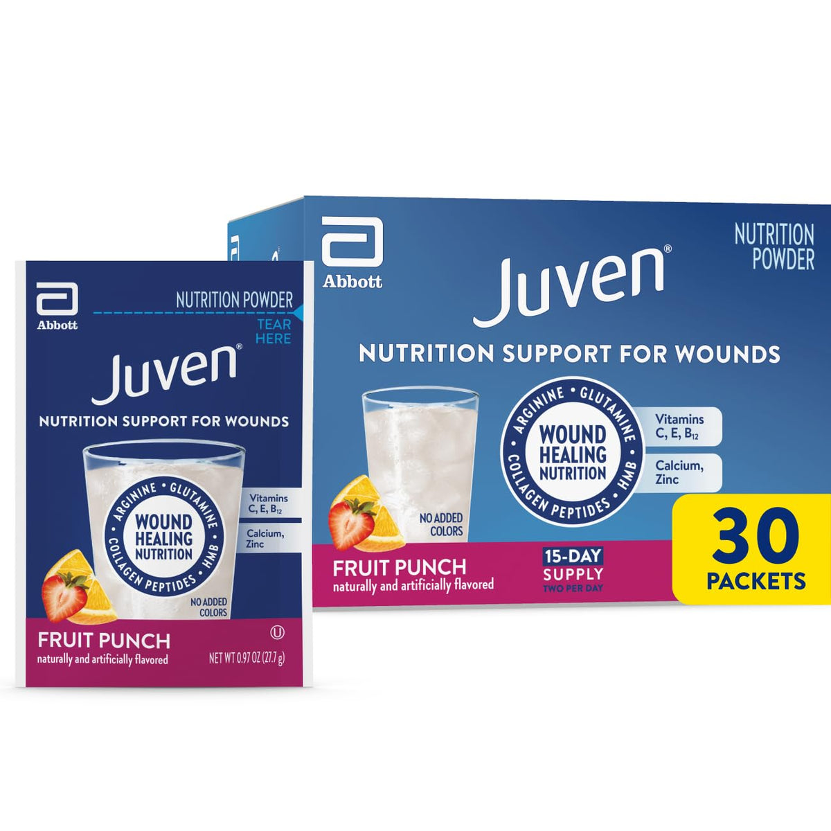 Juven Nutrition Support for Wound Healing Fruit Punch 30ct - Juven Official Imagery - 1