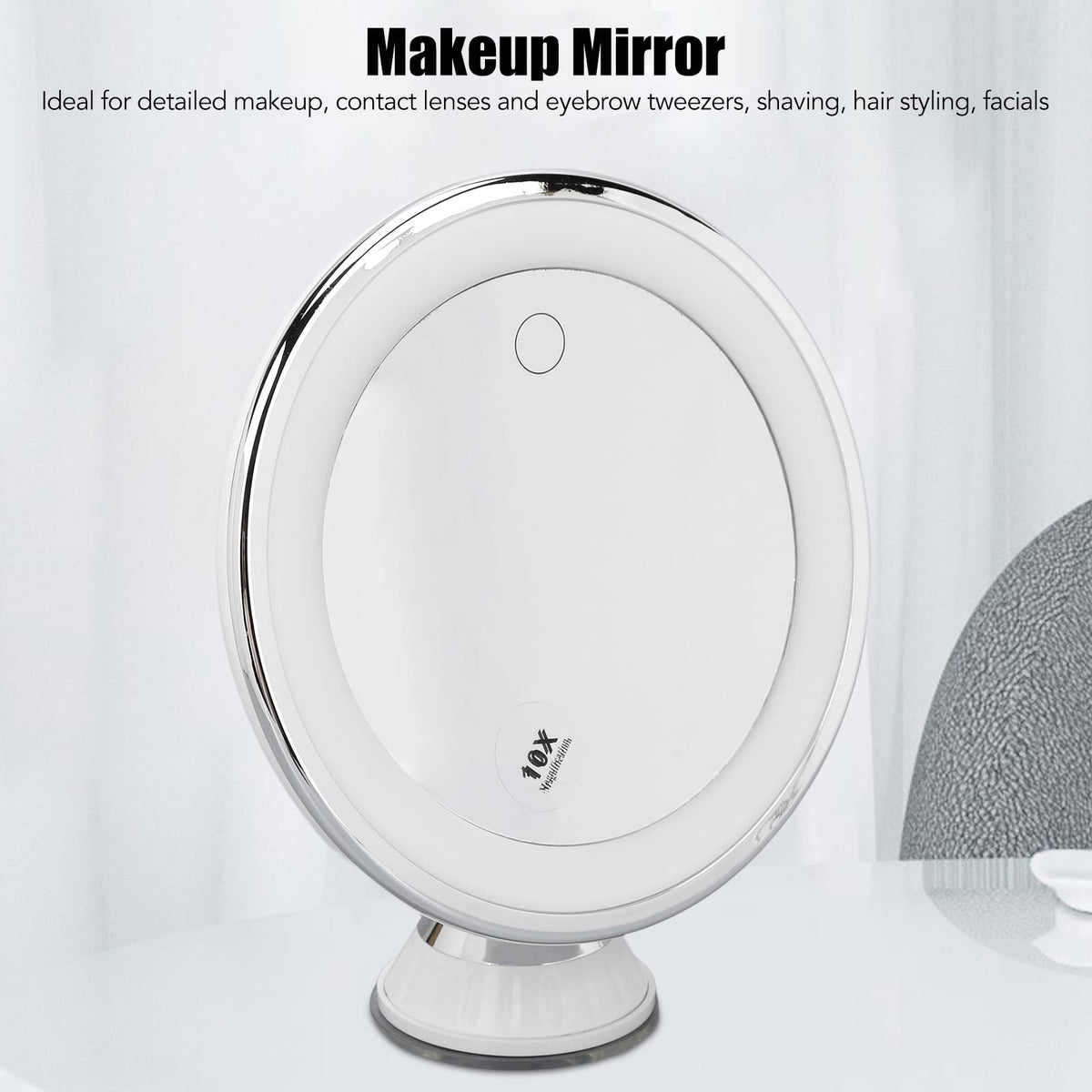 10x Magnifying Lighted Makeup Mirror Magnifying Cosmetic - Brrnoo Official Imagery - 6