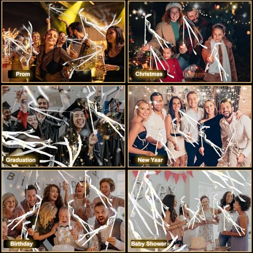 105 PCS Light Up Wedding Wands, LED Fairy Wand, Wands Streamers - Product Imagery