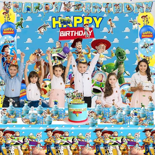 Cartoon Birthday Party Decorations,Anime Themed Party Supplies - Product Imagery