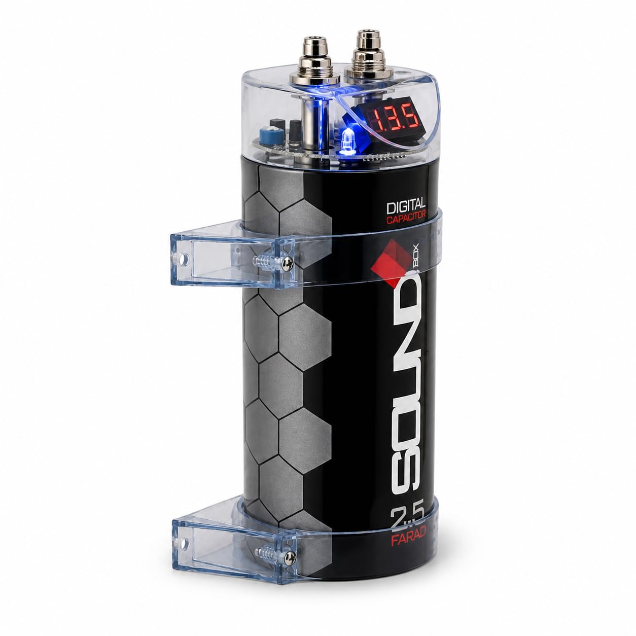 SoundBox SCAP2D, 2.5 Farad Digital Capacitor for Car Audio - 2500 by SoundBox - Angle View 2