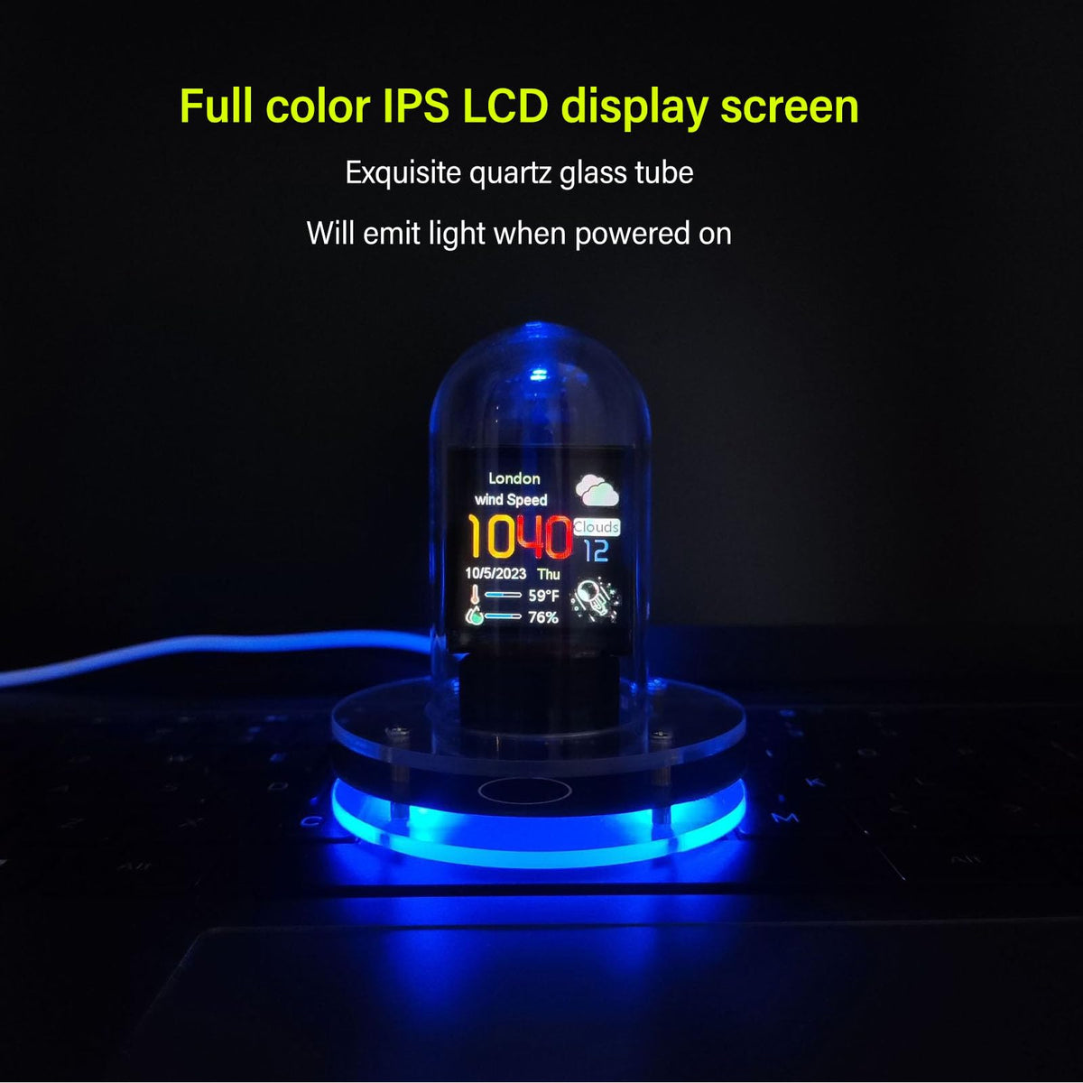 Nixie Tube Clock Simulation Full Color LCD Screen Support - Premium Selection Official Imagery - 8