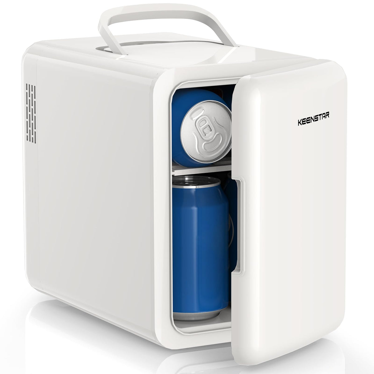 Mini Fridge 6 Liter 8 Can Small Fridge 110V AC 12V DC Cooler - KEENSTAR Official Imagery - 1