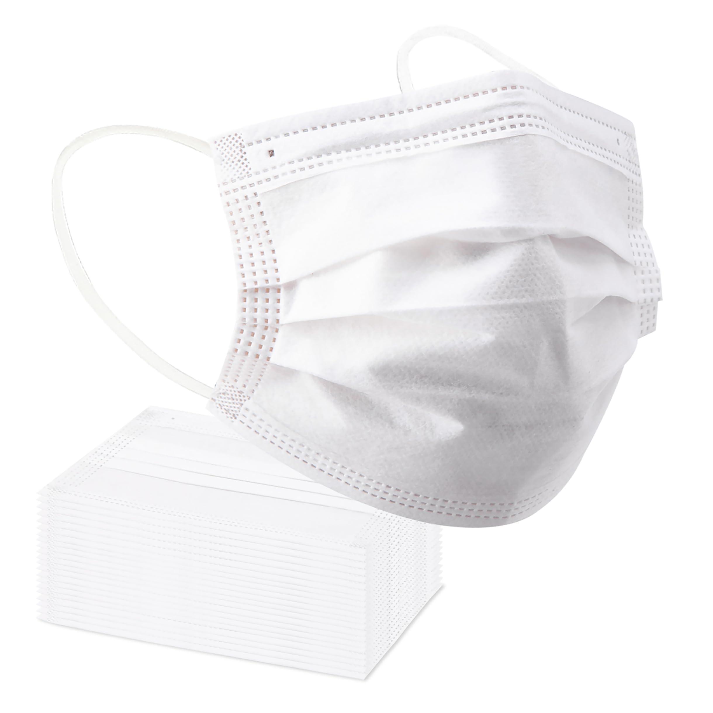 Borje White Disposable Face Masks 100 Pcs White Face Mask 3 Ply P - Borje Official Product View 2
