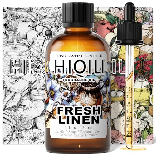 HIQILI Fresh Linen Fragrance Oil for Laundry, Add to Dryer Balls - Product Imagery